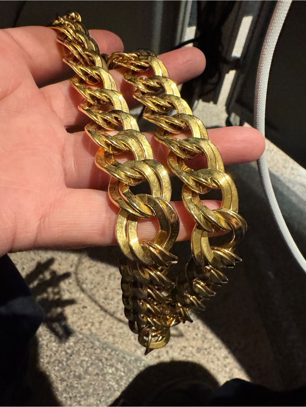 MONET vintage Chunky Cuban Link Necklace – - Picture 9 of 13